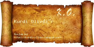 Kurdi Olivér névjegykártya